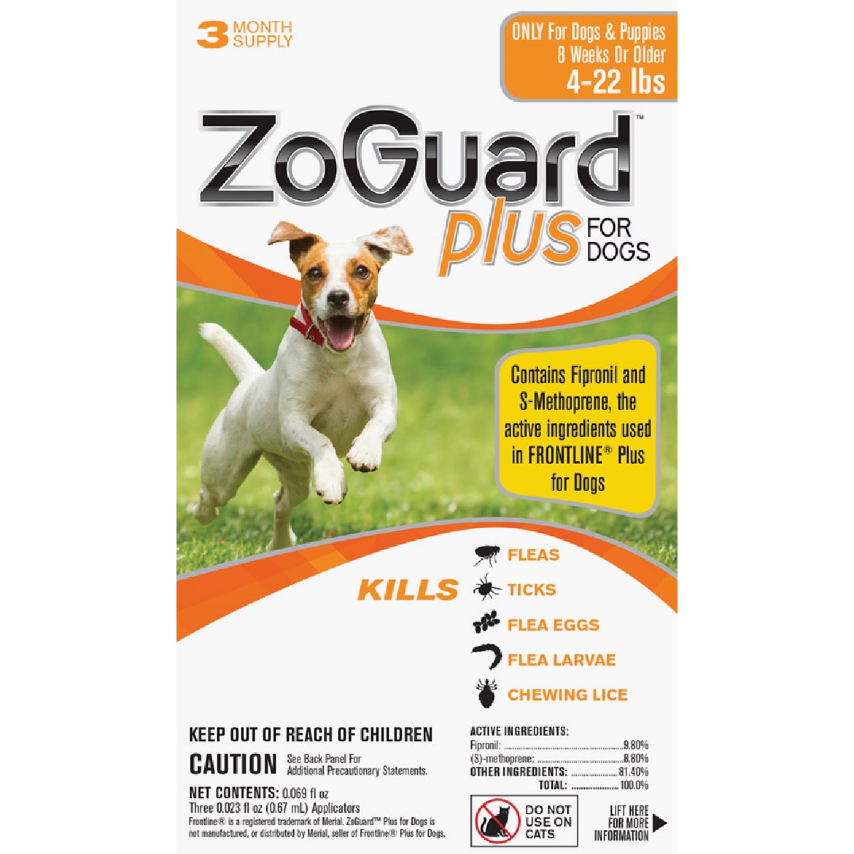 ZoGuard Plus 3 Month Supply Flea Tick Treatment For Dogs 4 Lb. to 22 Lb. Power Townsend Company