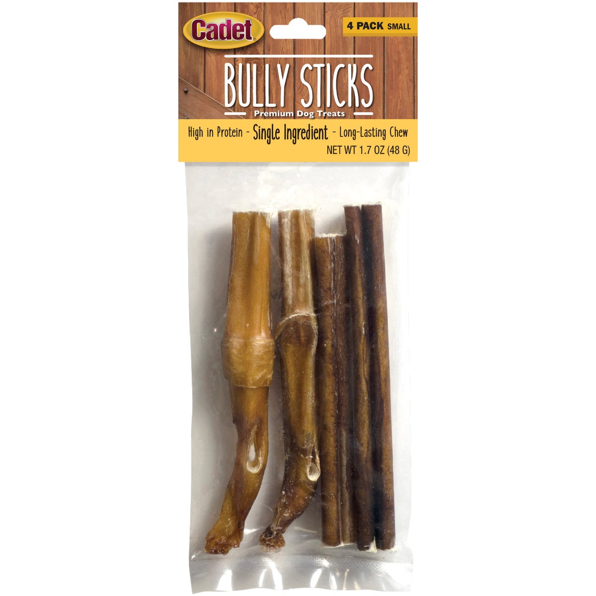 Cadet Bully Sticks Small Dog Treat 4 Pack Power Townsend Company