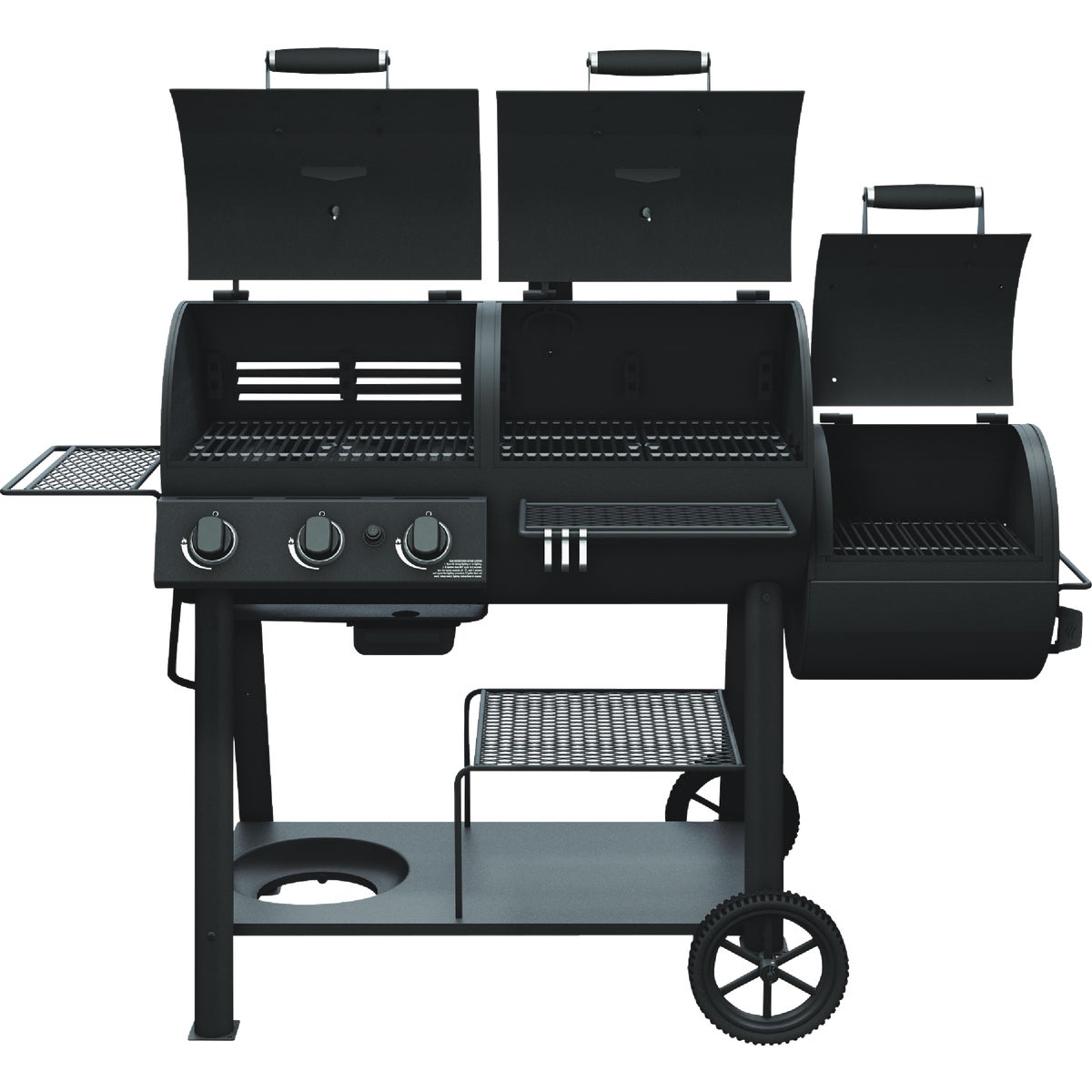 Oklahoma Joe s Canyon Combo Charcoal Gas Smoker Grill Power Townsend Company